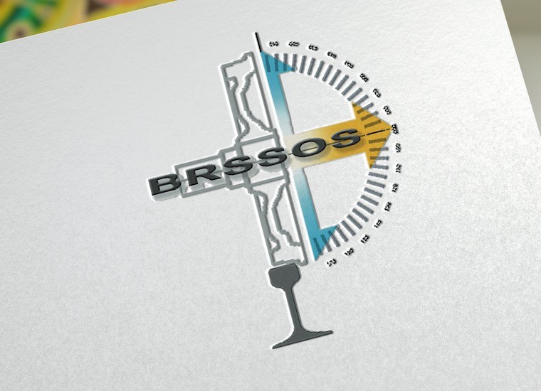 A conceptual design for a BROSSOS logo on paper.