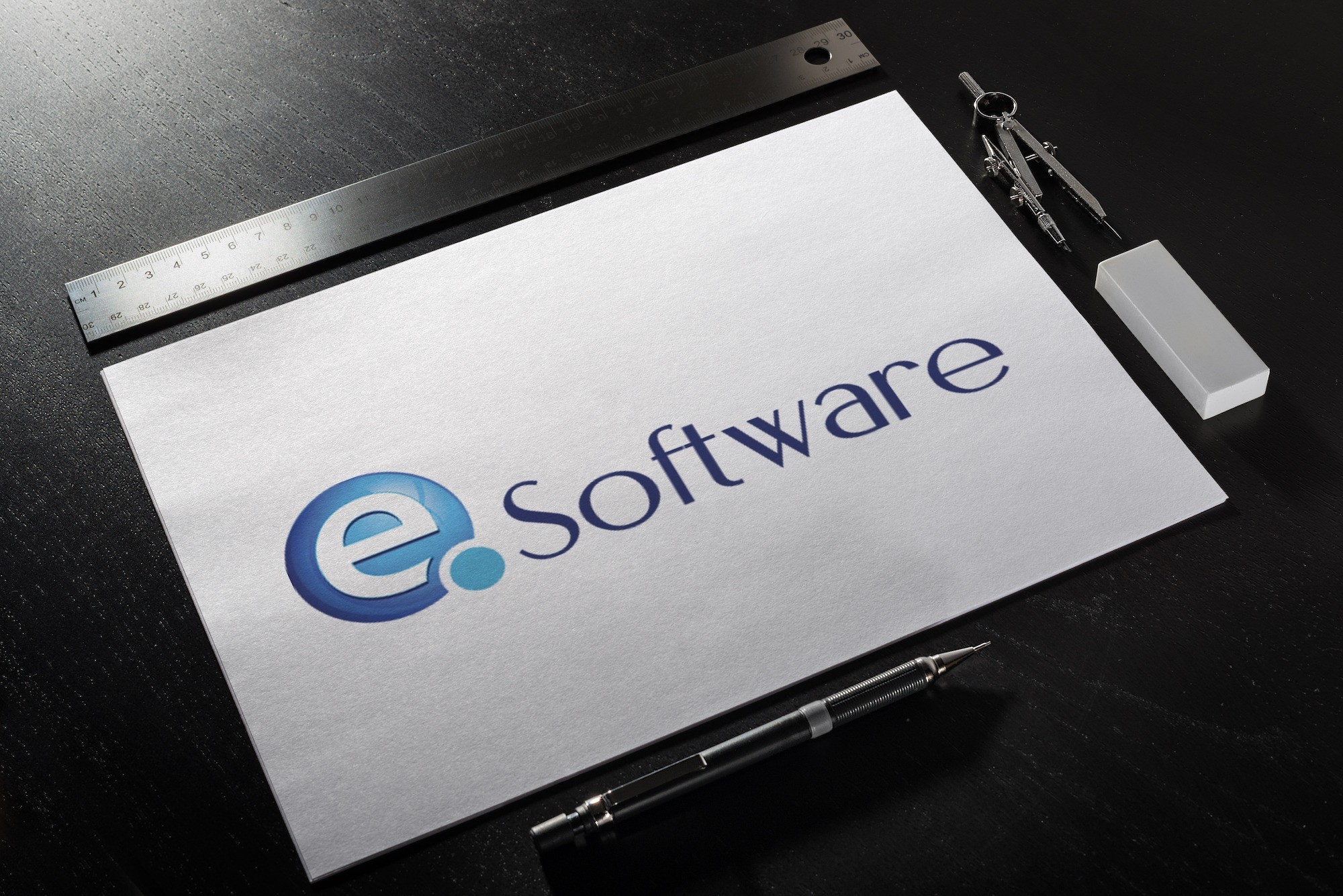 An image of the EQ Software logo on a sketch pad.