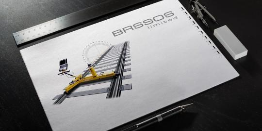 An image showing the final logo design for BROSSOS on a sketchpad.